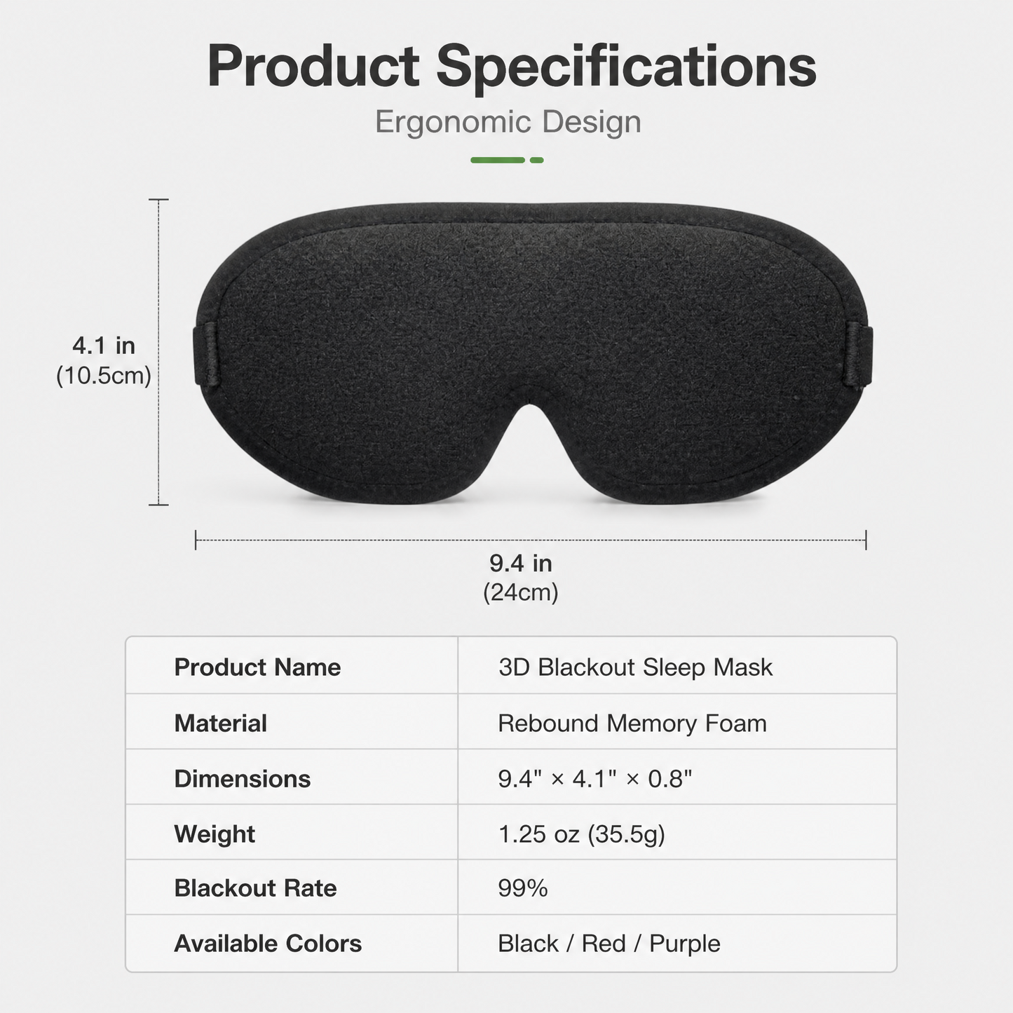 DriftKit 3D Sleep Mask for Flights & Hotels